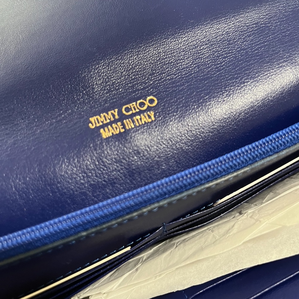 New Authentic Jimmy Choo Python Leather Clutch - image 3